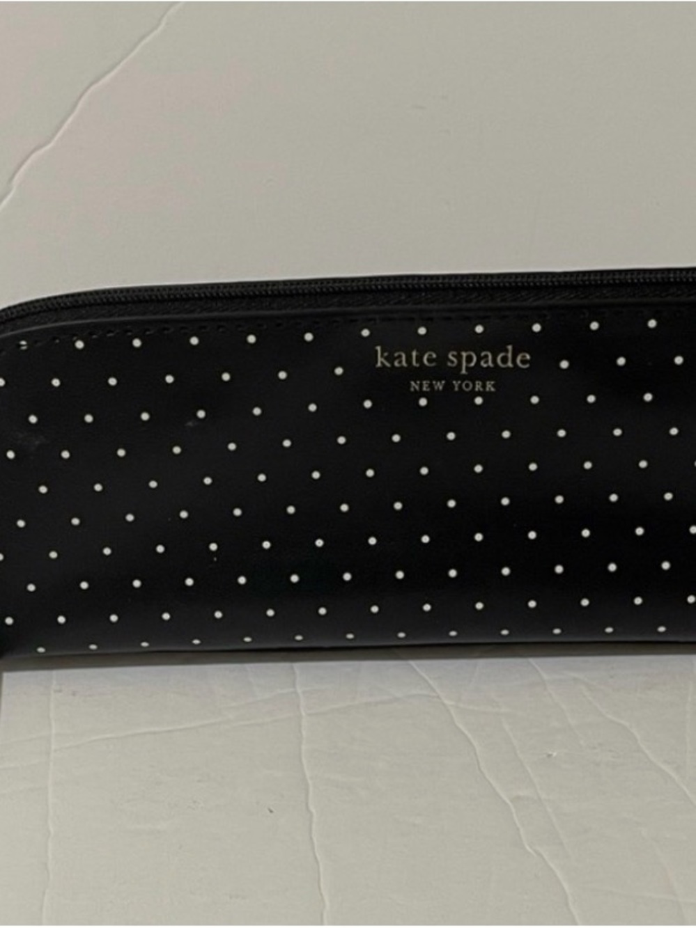 kate spade Black Polka Dot Zip Pencil Case - Picture 3 of 4